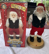 Vintage Hip Swinging Santa Gemmy Industries 1998 Christmas Tested/Working w/ Box - £70.96 GBP