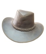 Genuine Leather Aussie Style Cowboy Hat Australian Western Cowboy Cowgir... - $769.58 MXN