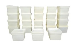 Lot of 23 Vtg Republic Freezette 8oz Storage Containers w Lids - $25.00