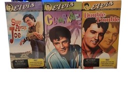 ELVIS PRESLEY VHS MOVIES LOT OF 3 DOUBLE TROUBLE, CLAMBAKE, STAY AWAY, J... - £9.85 GBP