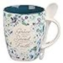 Christian Art Gifts Coffee and Tea Mug with Ceramic Spoon Set for Women: By Grac - £8.00 GBP