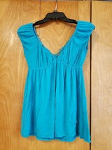 Rue21 Top Womens Large Royal Blue Sleeveless V Neck Pullover Lace Shirt ... - £7.12 GBP