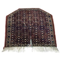 Handmade Antique Turkmen Yomud Collectible Rug 1.4&#39; x 1.7&#39; (42cm x 52cm)... - $11,502.87 MXN