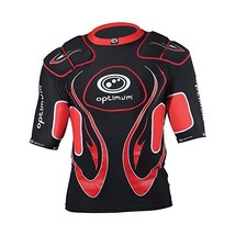Optimum Men&#39;s Inferno Protective Shoulder Pads - Black/Red, Medium  - £83.91 GBP