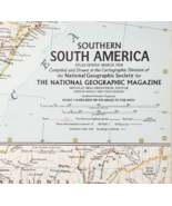 1958 Southern South America Map National Geographic Argentina 24.75 x 19... - €25,67 EUR