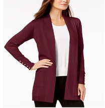 JM Collection Womens Plus 0X Cherry Pie Button Sleeve Cardigan Sweater NWT BV68 - £20.80 GBP