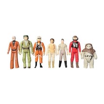 7 Vintage Star Wars Figures 1977-84 Lot Pilot Princess Leia Ewok Luke Skywalker - £47.27 GBP