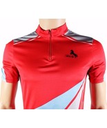 VTG 80s BLACKY 1/4 Zip CYCLING JERSEY Fits Medium Red &amp; Silver Mountain ... - $17.81