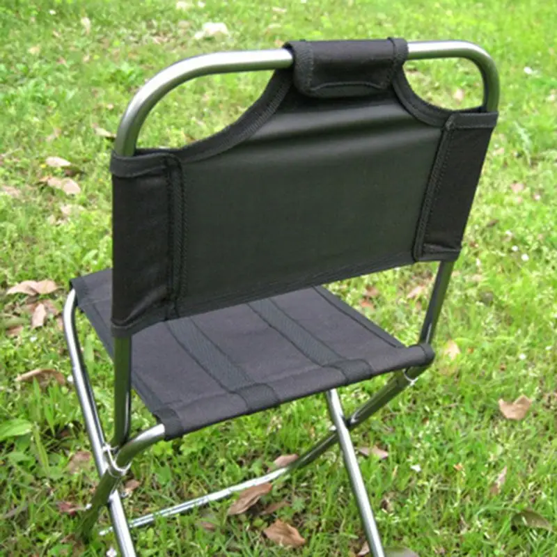 Collapsible Folding Chair Outdoor Lawn Chair Backrest Fishing Chair Portable - £18.61 GBP
