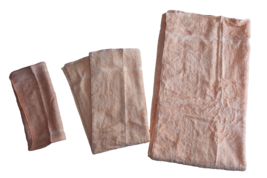 NEW Lot of 3 Charisma Fieldcrest Pima Cotton Towels Peach Glow Washcloth +++ - £41.75 GBP