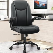 Ergonomic Executive Leather Office Chair with Adjustable Armrests - $3,448.20 MXN