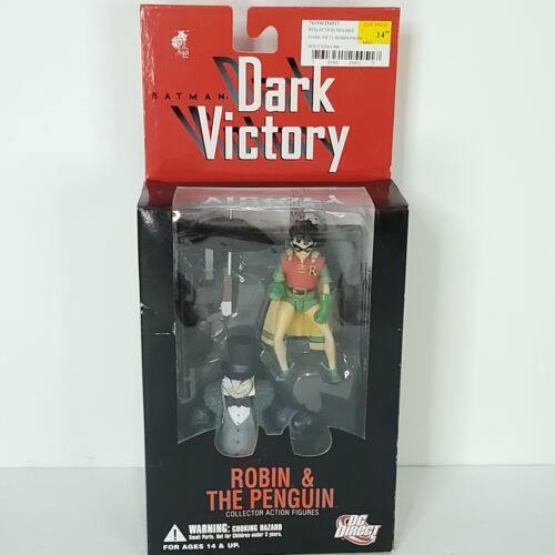DC Direct Batman Dark Victory Robin & The Penguin Figurine Set New Box Damage - $123.74