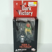 DC Direct Batman Dark Victory Robin &amp; The Penguin Figurine Set New Box Damage - £97.08 GBP