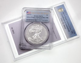 2019-S Argento Aquila Enhanced Retromarcia con Prova Fdoi PCGS PR70 / COA #09312 - £2,764.24 GBP