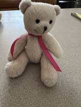 2011  jointed American Girl Bitty Bear for Bitty Baby Twins Plushie Bear Ribbon - $17.77