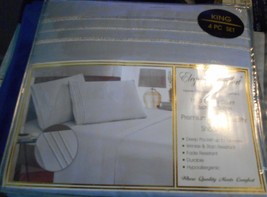 Elegant Comfort 1500 thread count Egyptian cotton 4 pcs King set -light ... - £19.90 GBP