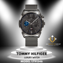 Tommy Hilfiger Men’s Quartz Stainless Steel Grey Dial 44mm Watch 1791546 - £97.21 GBP