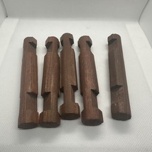 Wooden Lincoln Logs Set Of 5 Rustic Brown Building Pieces - $11.57