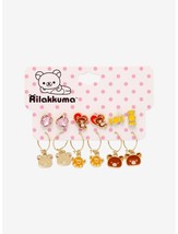 Sanrio X Rilakkuma, Kiiroitori, Korilakkuma 6x Kawaii Cute 6x Earring Set - £15.71 GBP
