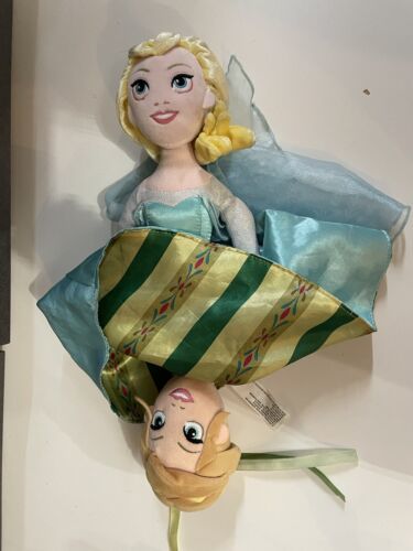 Primary image for Disney Frozen Plush Frozen Elsa Anna Doll Flip Reversible Topsy Turvy 16"  VGC