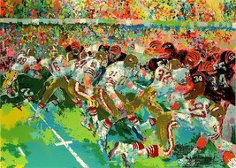 Leroy Neiman Silverdome Superbowl Hand Signed &amp; Numbered Serigraph Football - £2,406.36 GBP