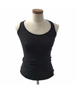 Lululemon Women&#39;s Black Gray Mesh Back Razerback Workout Tanktop Small B3 - £15.29 GBP