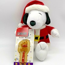 Hallmark Snoopy Santa 14” Plush Peanuts - With Pooh Bear Pacifier Holder 1998 - £9.62 GBP