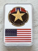 Us Military Challenge Coin &quot;Bronze Star&quot; Usmc Usn Army Usaf Uscg With Case - £12.94 GBP