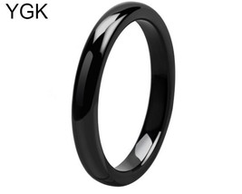 Jewelry 4mm Width Silver Color Tungsten Carbide Ring for Women Men&#39;s Wedding Ban - £20.39 GBP