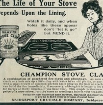 1904 Champion Stove Clay Advertisement Soap Cleaner Ephemera 3.75 x 4.75&quot; - £7.96 GBP