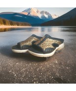 Easy Spirit Womens Traciee-2 Black Leapord Glitter Slide Sandals Shoes 6... - $46.35 CAD