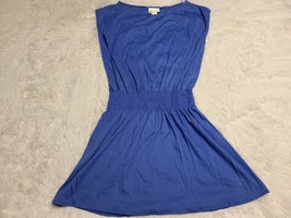 VTG Sirena Wear-Abouts Cotton Romper Hem Midi Large Dress Blue NWT New Made USA - £23.92 GBP