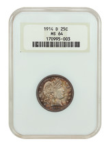 1914-D 25C NGC MS64 (OH) - $432.86