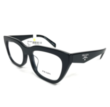 Prada Eyeglasses Frames VPRA06-F 16K-1O1 Black Cat Eye Asian Fit 55-18-140 - £134.09 GBP