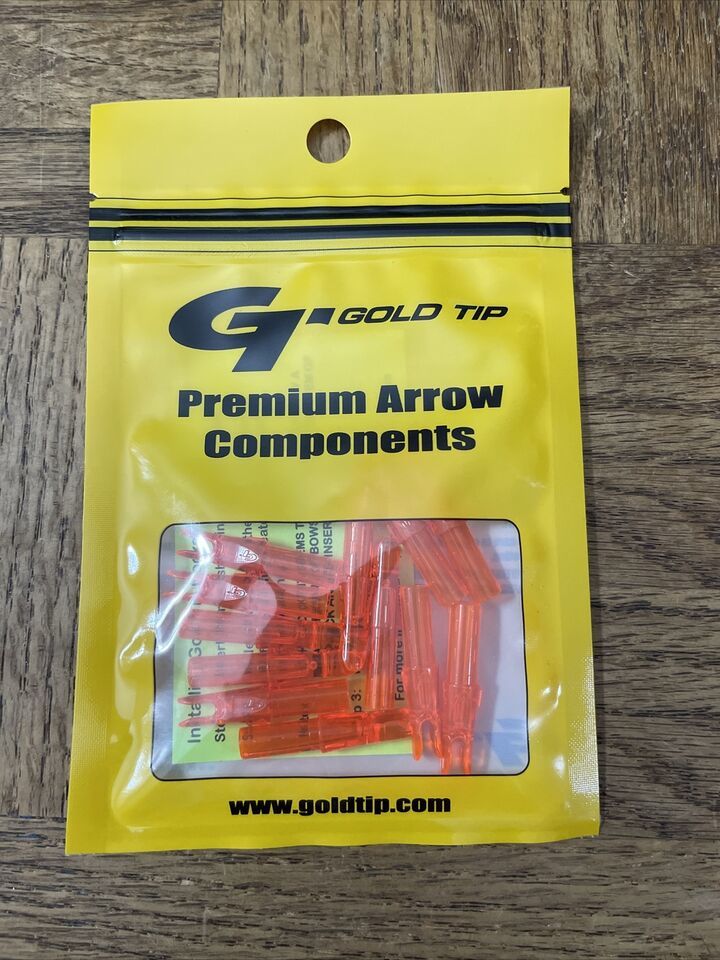 Gold Tip Premium Arrow Components Pink Nock Orange - $30.57
