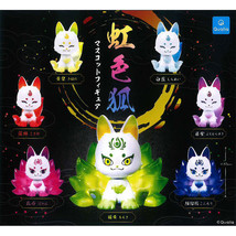 Rainbow Nine-Tailed Fox Kyuubi Mini Figure Red Blue Green Yellow Aqua Purple - $12.99+