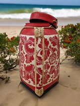 Bamboo Rice Basket Storage Umbrella Stand Flower Pot Thai Basket Hand-Painted - $214.56