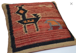Ethnic Cushion Cover Tribal Bird Kilim Moroccan Sofa Pillow Indian Boho ... - £27.74 GBP