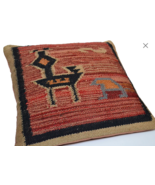 Ethnic Cushion Cover Tribal Bird Kilim Moroccan Sofa Pillow Indian Boho ... - £27.89 GBP