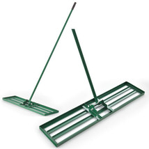 36 x 10 Inch Lawn Leveling Rake with Ergonomic Handle-Green - Color: Green - $2,411.70 MXN