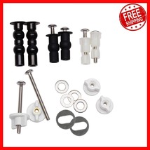 Universal Toilet Seat Replacement Kit - Metal Screws &amp; Hinges for Easy I... - $578.39 MXN