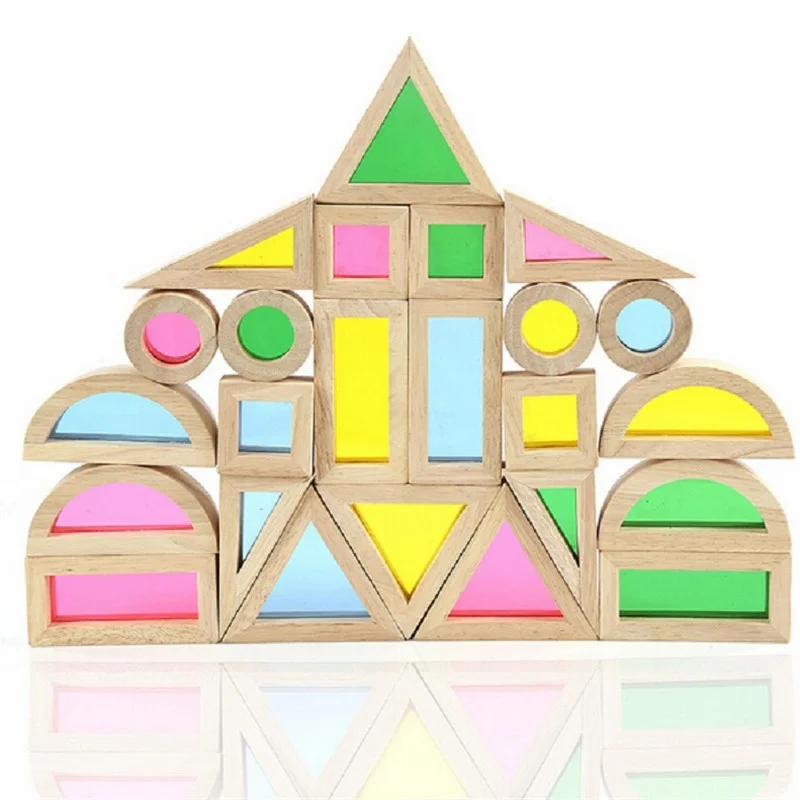 Game Fun Play Toys Wooden RainA Stacking Blocks A Colorful Learning And Educatio - £32.73 GBP