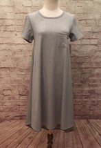 LuLaRoe Elegant Collection CARLY Dress Ribbed Metallic Silver Gray  Size XS - £22.38 GBP