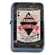 Vintage Poster D240 Flip Top Oil Lighter Wind Resistant Black Diamond Motor Oil - £11.83 GBP