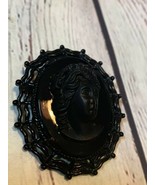 Weiss Mourning Brooch With Roman-like Face/cameo - £39.11 GBP