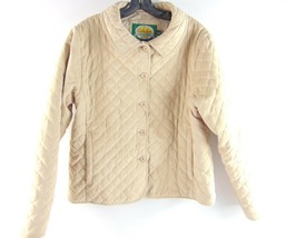 Cabelas Tan Quilted Polyester Jacket L Regular - $29.69