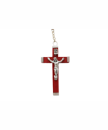 Lovely vintage red carved bead rosary - $19.99