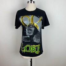 Marvel Womens Loki T Shirt Small 34/36 Graphic Black Cotton Short Sleeves - £14.24 GBP