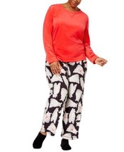 HUE Womens Plus Sueded Fleece Top And Pants With Socks 3 Piece Pajama Set  1X - £23.34 GBP