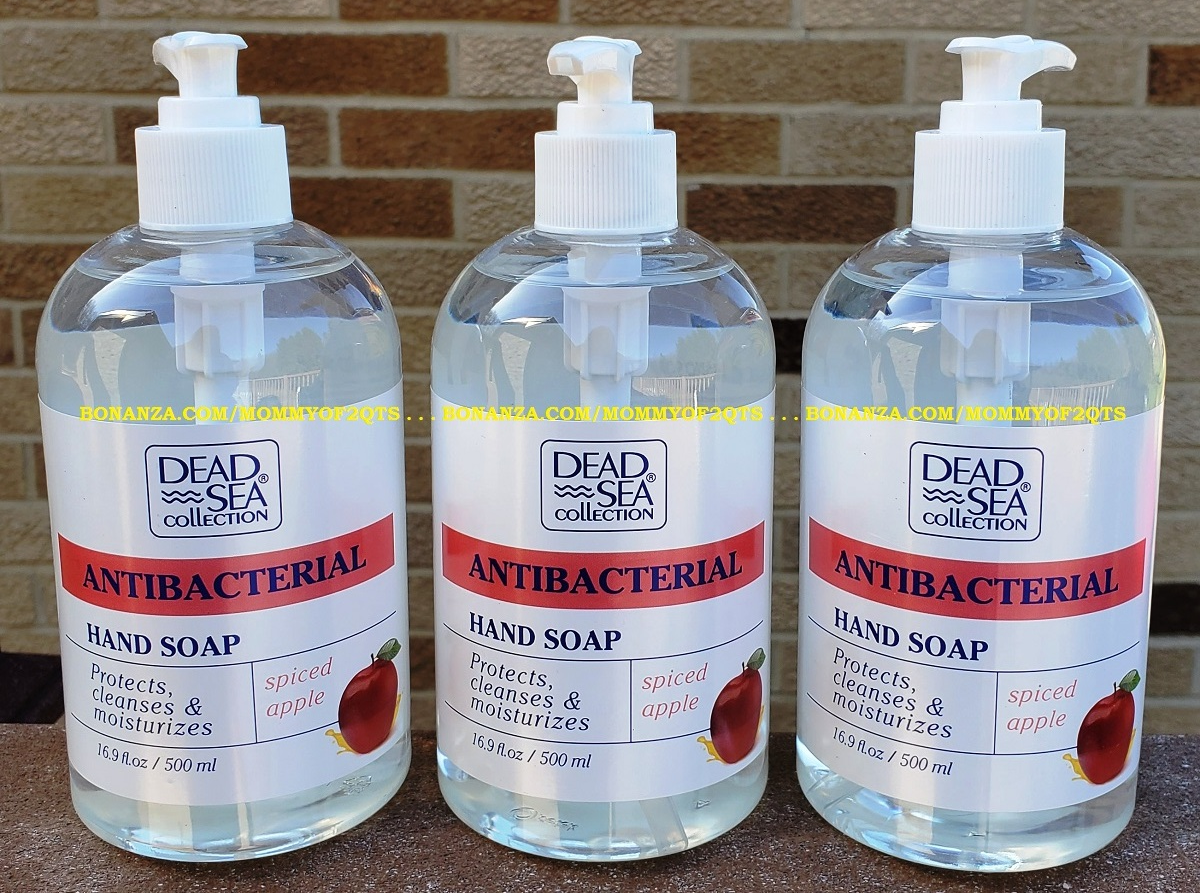Dead Sea Collection SPICED APPLE Antibacterial Moisturizing Hand Soap Wash x 3 - $18.00